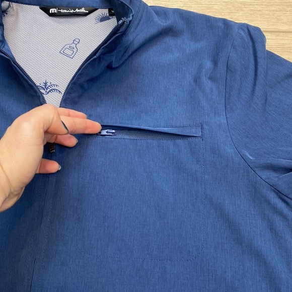Travis Mathew Stormchaser Lightweight Windbreaker Jacket Golf full zip Blue‎ - Picture 7 of 16